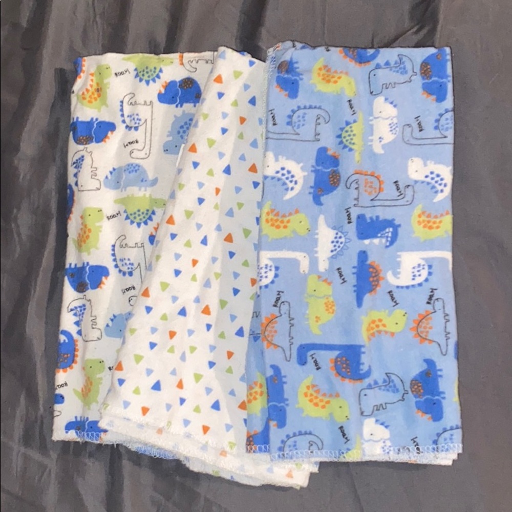 Small dinosaur swaddle blankets